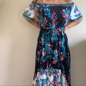 high-low floral maxi dress